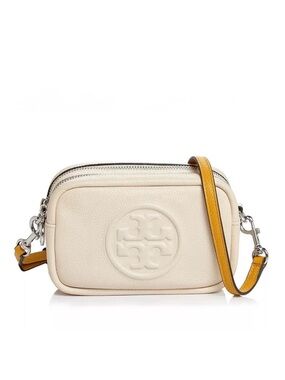 TORY BURCH Perry Bombé Mini Crossbody Camera Bag in Cream